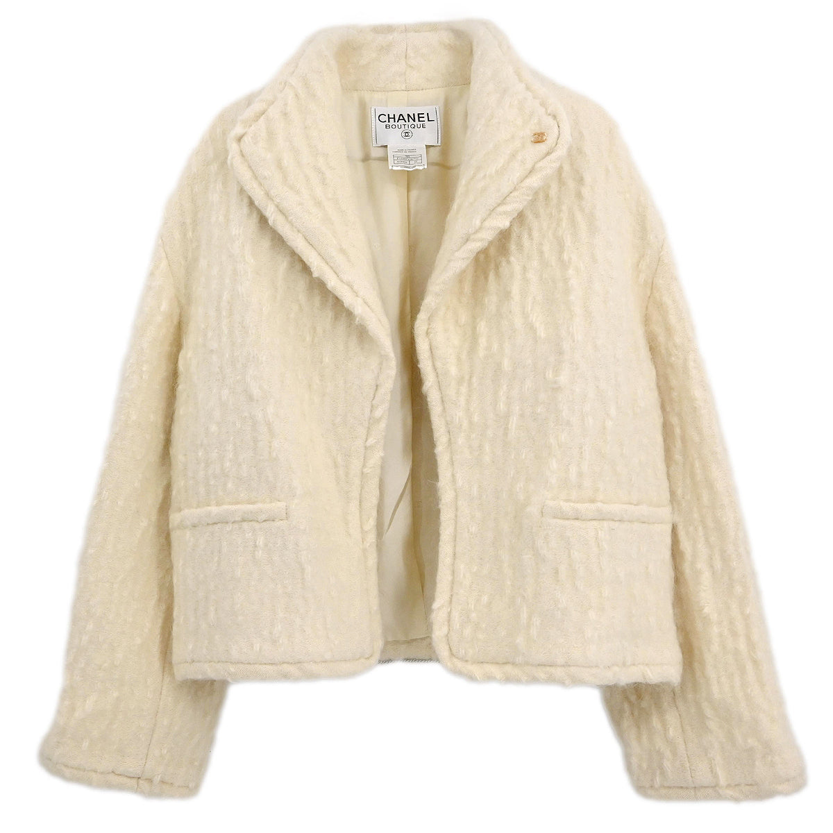 CHANEL シャネル コート アイボリー 38(S位) 4100124D0043 Chanel 1998 Jacket Ivory #38 – AMORE Vintage Tokyo