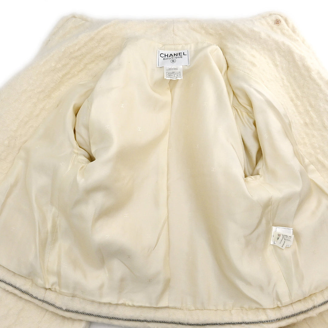 CHANEL シャネル コート アイボリー 38(S位) 4100124D0043 Chanel 1998 Jacket Ivory #38 – AMORE Vintage Tokyo