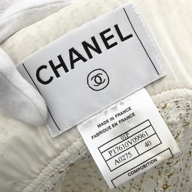 Chanel 2001 Single Breasted Jacket White #40