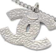 Chanel Chain Necklace Silver White 06P