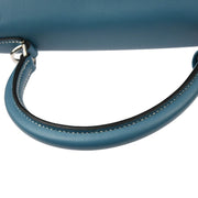 Hermes 2006 Blue Jean Swift Kelly 28 Retourne 2way Shoulder Handbag