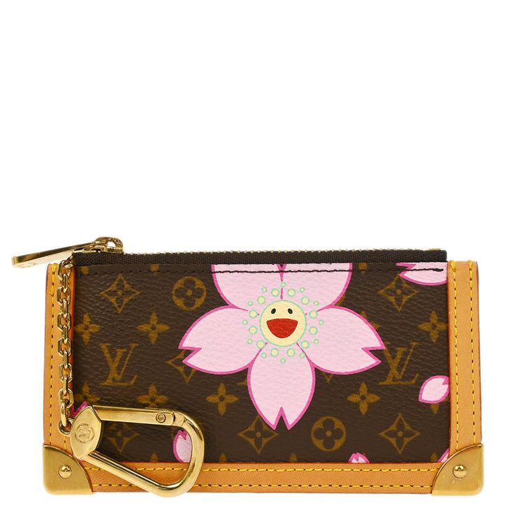 Louis Vuitton 2003 Cherry Blossom Pochette Cles Coin Purse M92015