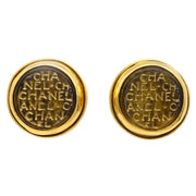 Chanel Button Earrings Clip-On Gold 99A