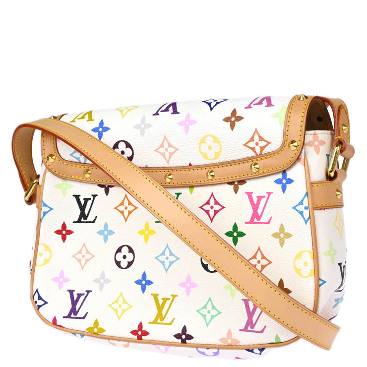 Louis Vuitton 2004 White Multicolor Sologne Shoulder Bag M92661