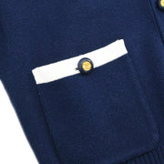 Chanel Short Sleeve Cardigan Navy #38