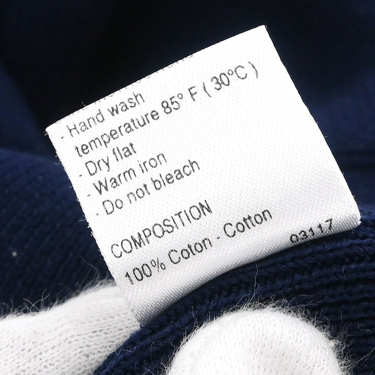 Chanel Short Sleeve Cardigan Navy #38