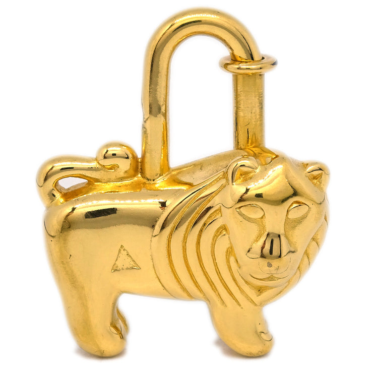 Hermes I'Afrique Lion 1997 Cadena Gold Small Good