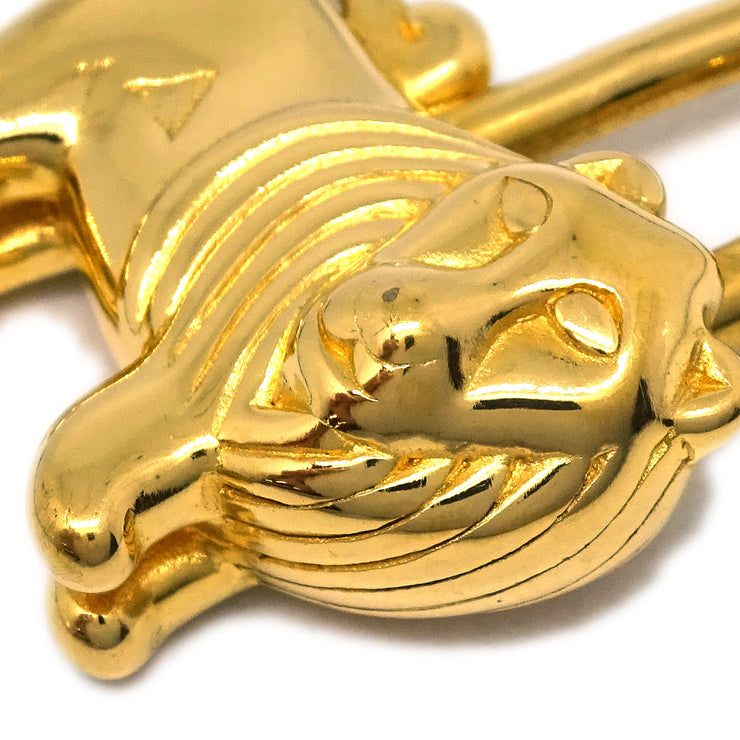 Hermes I'Afrique Lion 1997 Cadena Gold Small Good