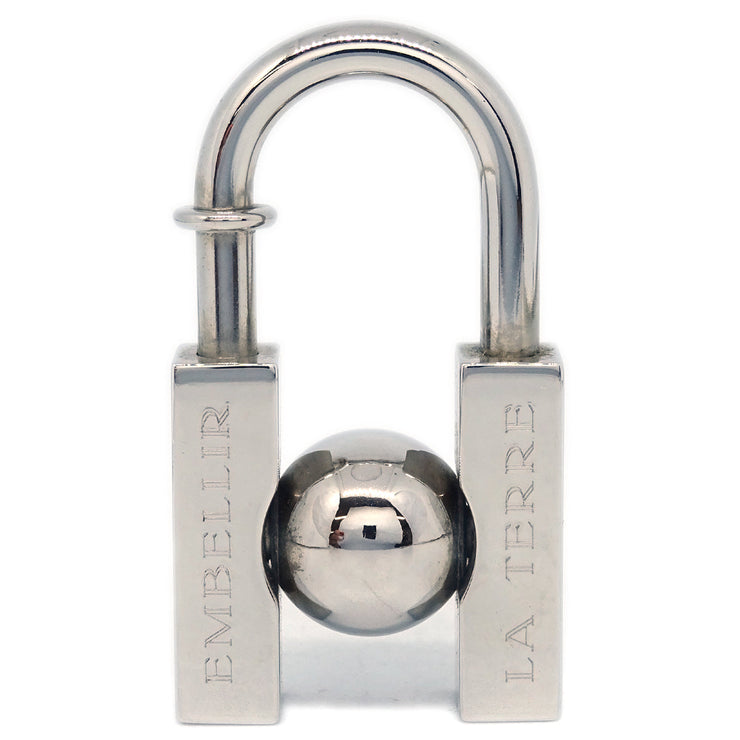 Hermes Limited to 2001 Earth Cadena Padlock Silver Small Good