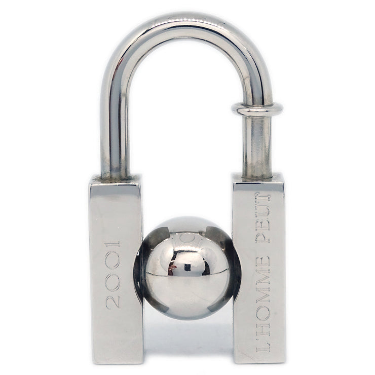 Hermes Limited to 2001 Earth Cadena Padlock Silver Small Good