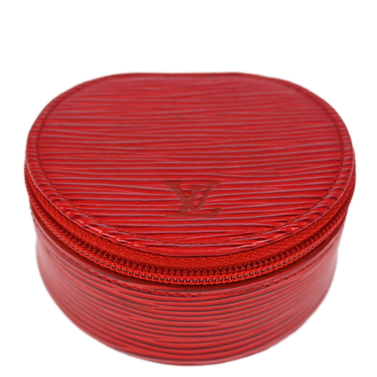 Louis Vuitton Red Epi Ecrin Bijou 8 Jewelry Case Pouch M48227