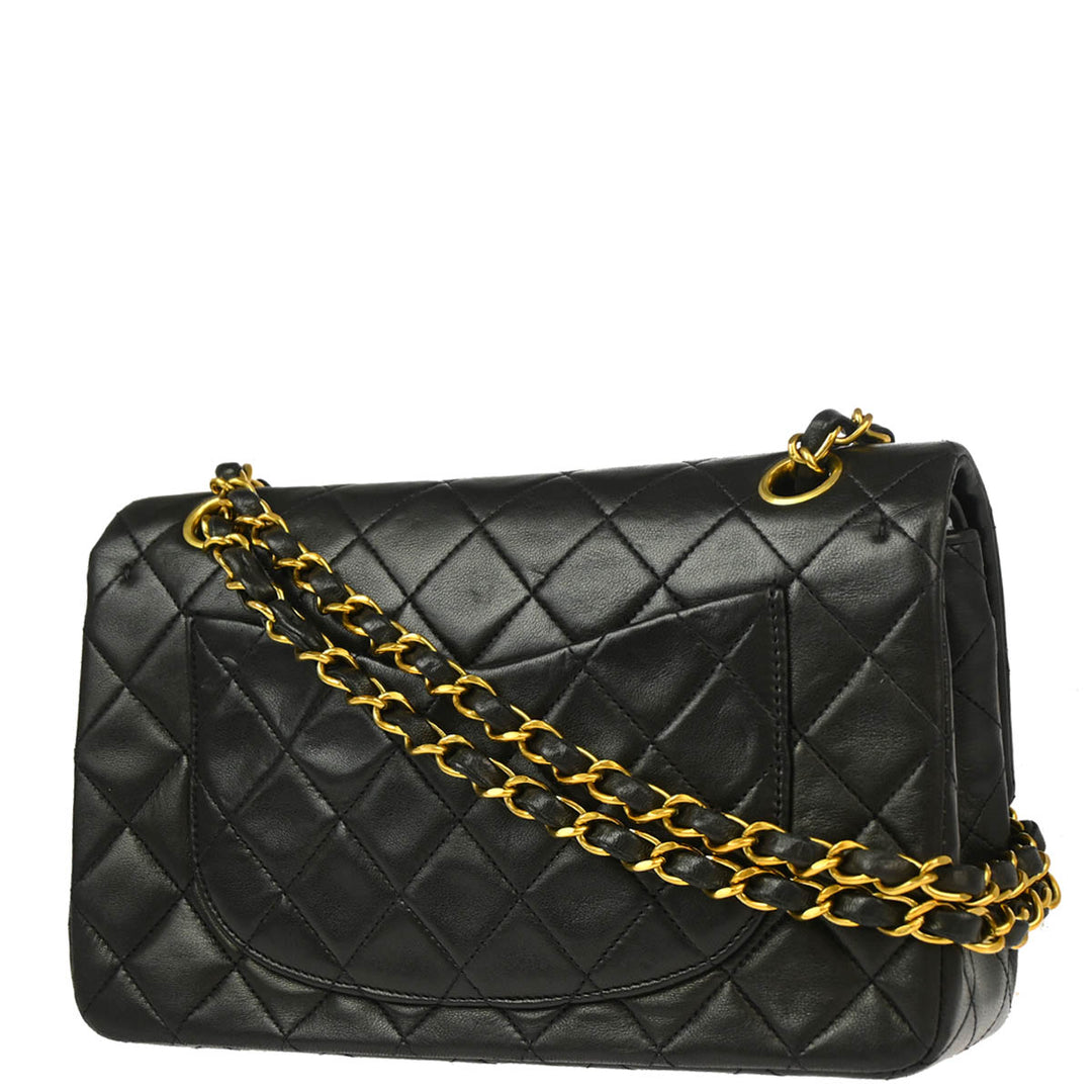 Chanel 1991-1994 Black Lambskin Small Classic Double Flap