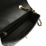 Chanel 1996-1997 Black Lambskin Small Diana Shoulder Bag