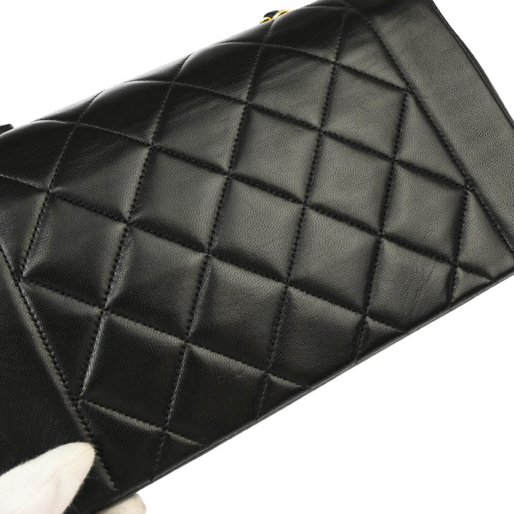 Chanel 1996-1997 Black Lambskin Small Diana Shoulder Bag