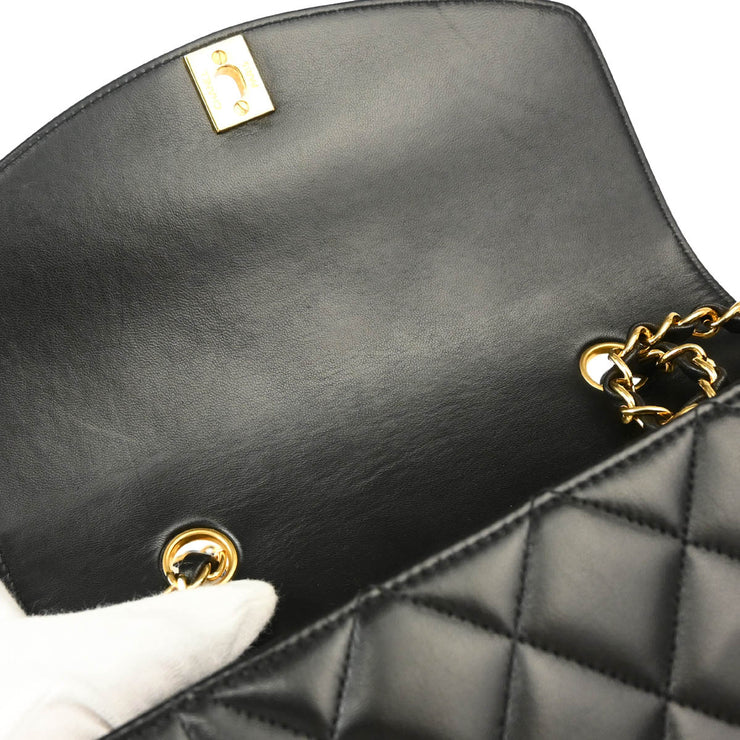 Chanel 1996-1997 Black Lambskin Small Diana Shoulder Bag