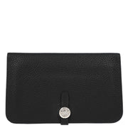 Hermes 2003 Black Togo Dogon GM Wallet