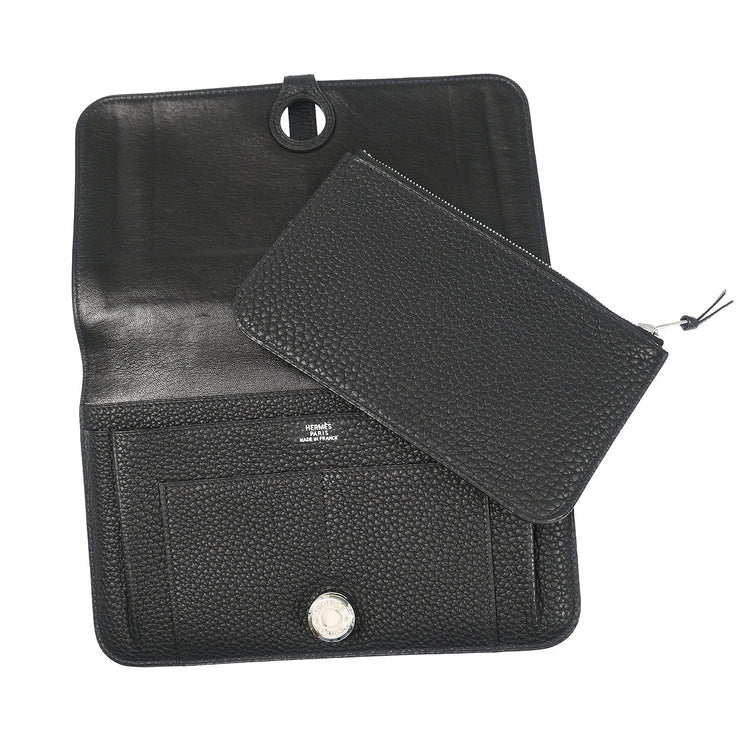 Hermes 2003 Black Togo Dogon GM Wallet