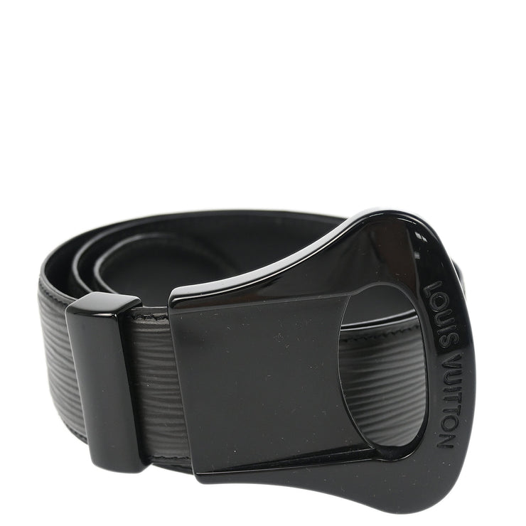 Louis Vuitton 1999 Black Epi Noctamble Belt Small Good