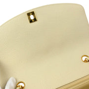 Chanel 1994-1996 Ivory Caviar Medium Diana Shoulder Bag