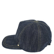 Chanel Denim Cap Hat Indigo #M Small Good