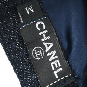 Chanel Denim Cap Hat Indigo #M Small Good