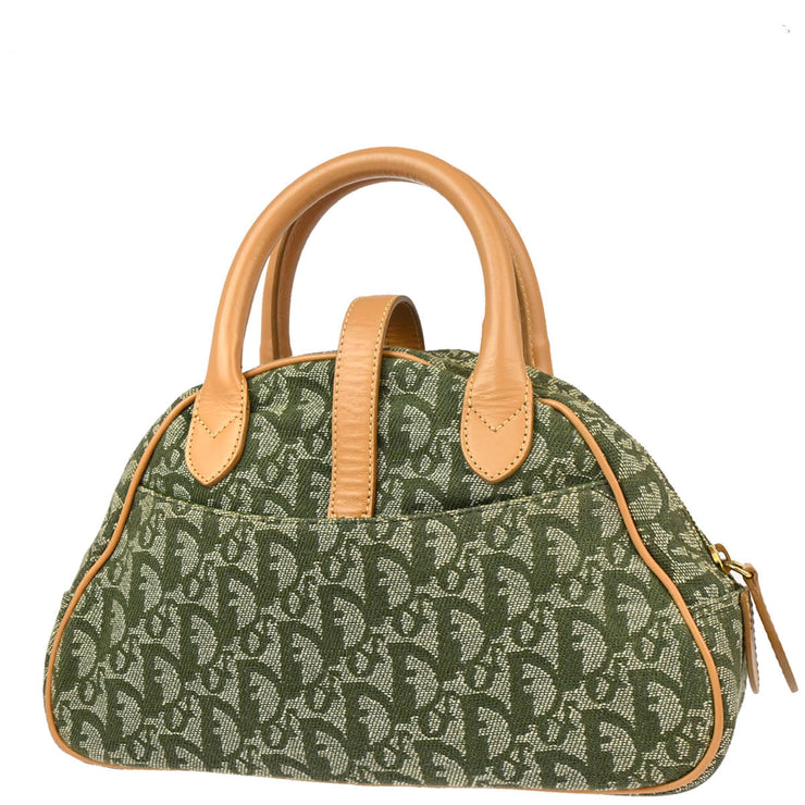 Christian Dior Green Double Saddle Trotter Handbag