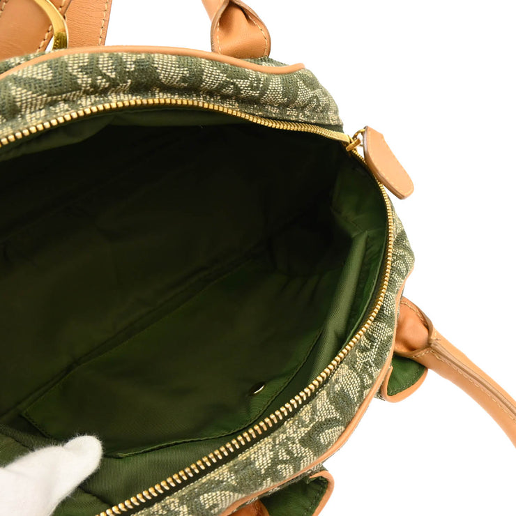 Christian Dior Green Double Saddle Trotter Handbag