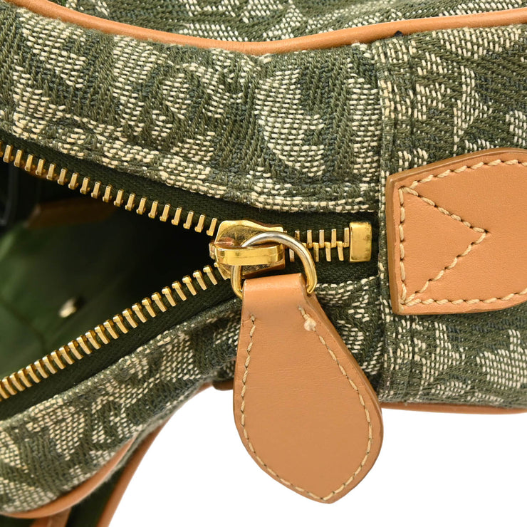 Christian Dior Green Double Saddle Trotter Handbag