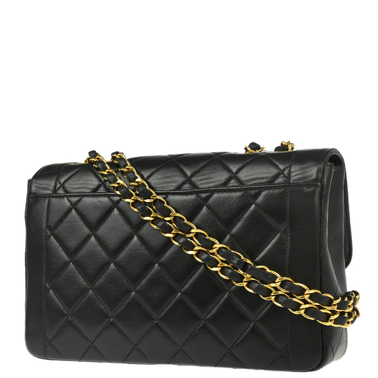 Chanel 1996-1997 Black Lambskin Shoulder Bag