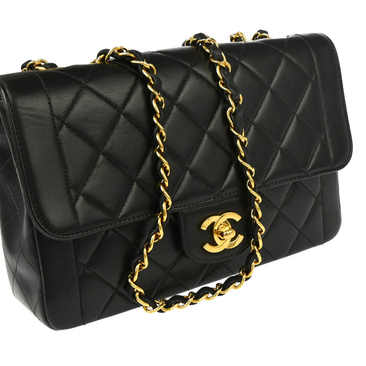 Chanel 1996-1997 Black Lambskin Shoulder Bag