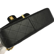 Chanel 1996-1997 Black Lambskin Shoulder Bag