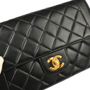 Chanel 1996-1997 Black Lambskin Shoulder Bag