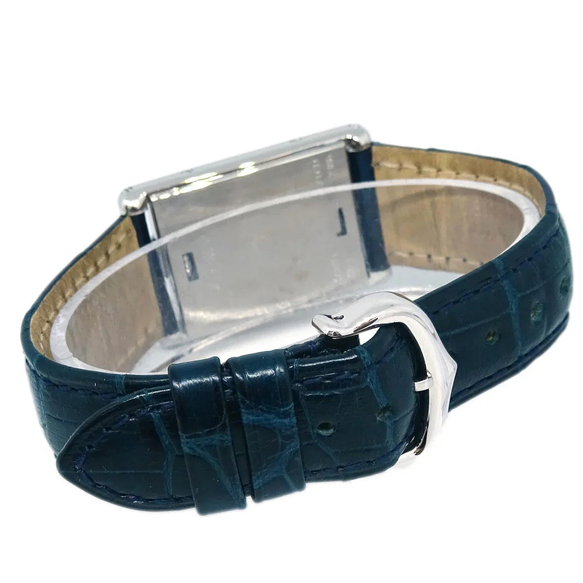 Cartier * Tank Basculante SM Ref.W1011158 Quartz Watch SS Crocodile