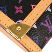 Louis Vuitton 2006 Black Multicolor Porte Monnaie Plat Wallet M92656