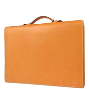 Hermes 1997 Natural Vache Sac a Depeches 38 Briefcase