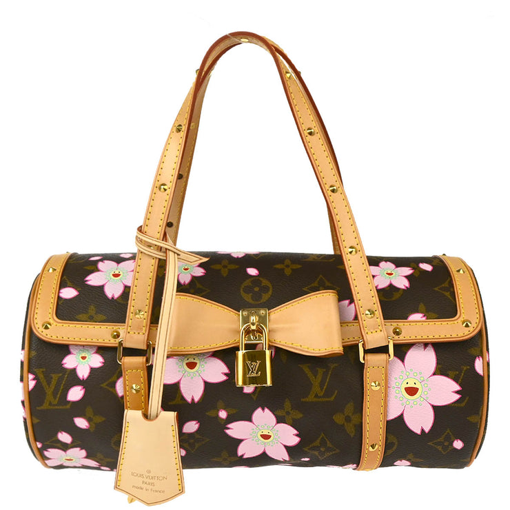 Louis Vuitton 2003 Monogram Cherry Blossom Papillon Handbag M92009