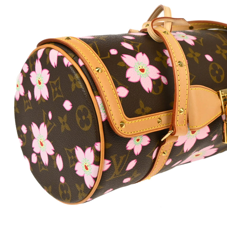 Louis Vuitton 2003 Monogram Cherry Blossom Papillon Handbag M92009