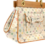 Louis Vuitton 2004 Abelia Handbag Monogram Satin Multicolor M92936