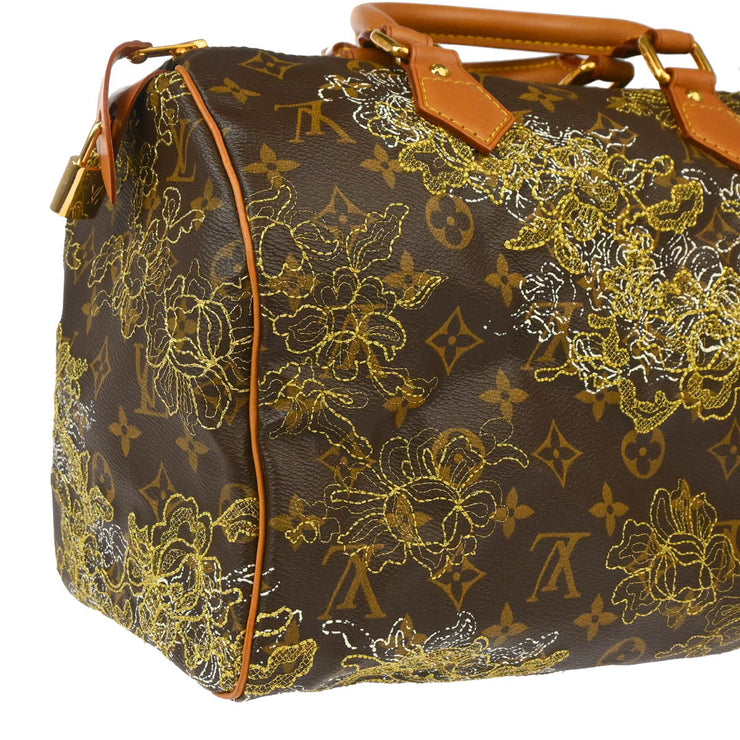 Louis Vuitton 2007 Oar Monogram Dentelle Speedy 30 Handbag M95397