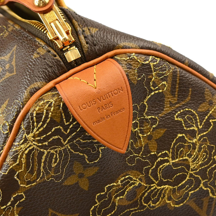 Louis Vuitton 2007 Oar Monogram Dentelle Speedy 30 Handbag M95397