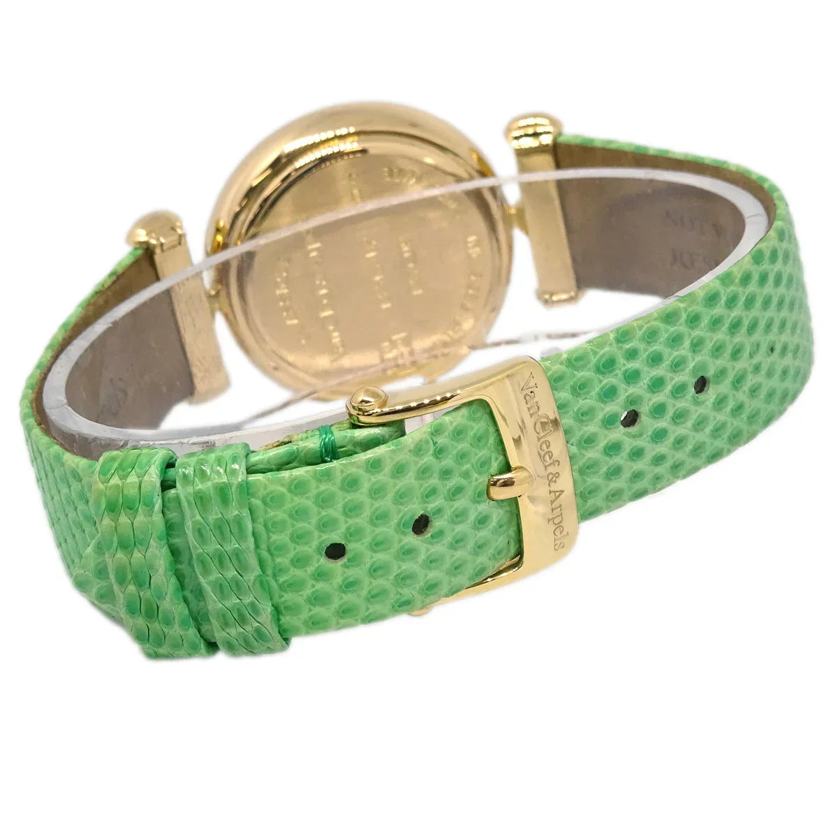 Van Cleef & Arpels * YG Diamond Ref.13343B2 Quartz Watch 18KYG Lizard