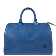 Louis Vuitton 1992 Blue Epi Speedy 25 Handbag M43015