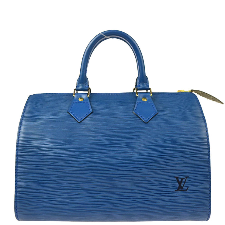 Louis Vuitton 1992 Blue Epi Speedy 25 Handbag M43015