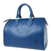 Louis Vuitton 1992 Blue Epi Speedy 25 Handbag M43015