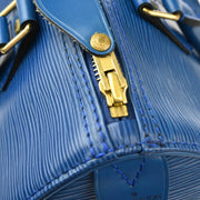 Louis Vuitton 1992 Blue Epi Speedy 25 Handbag M43015