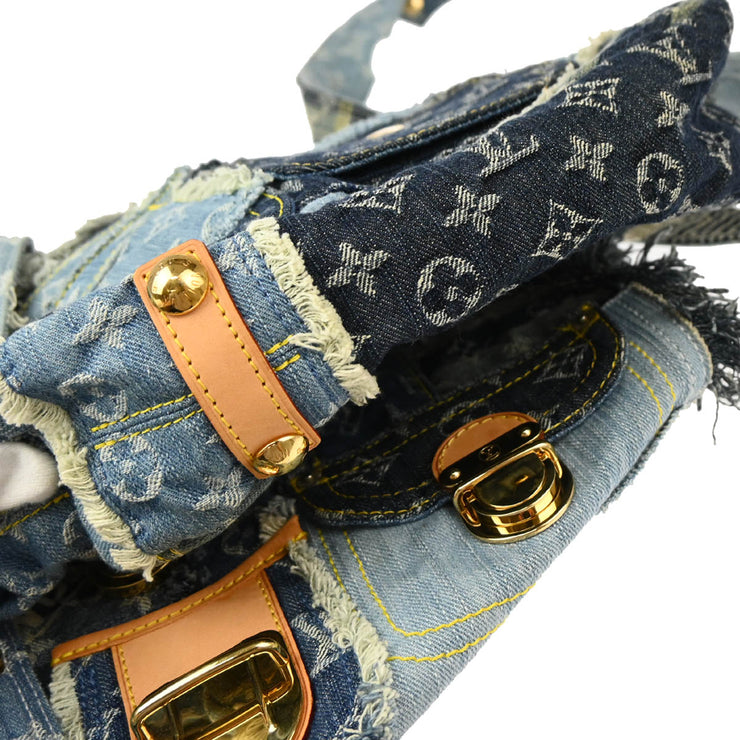 Louis Vuitton 2007 Monogram Denim Patchwork Postie 2way Shoulder Handbag M95374