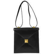 Hermes 1994 Black Box Calf Medor Shoulder Bag