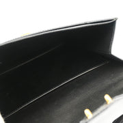 Hermes 1994 Black Box Calf Medor Shoulder Bag