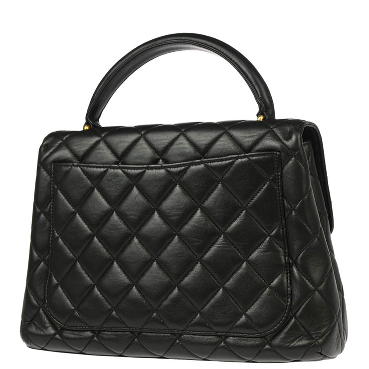 Chanel 1996-1997 Black Lambskin Kelly Handbag