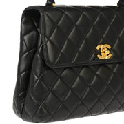 Chanel 1996-1997 Black Lambskin Kelly Handbag